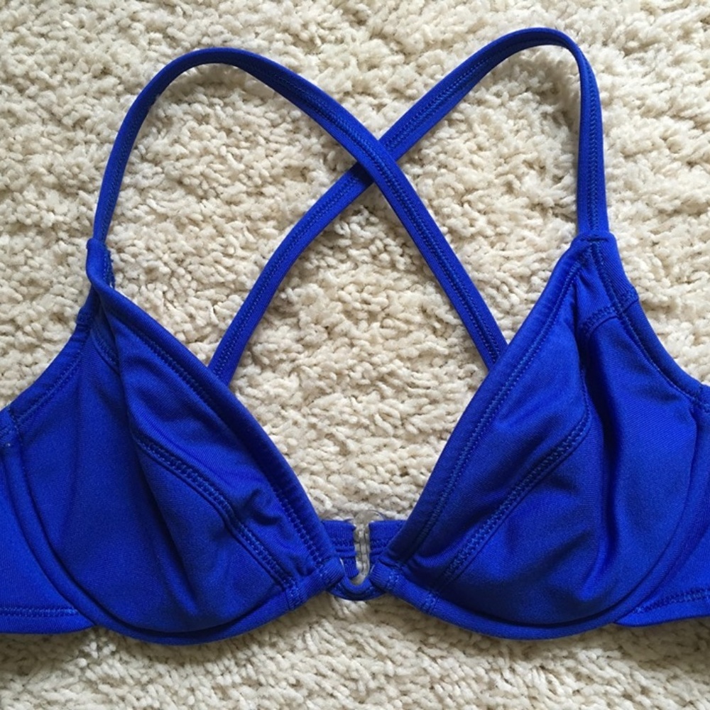 Blue Bikini Top Swim Suit